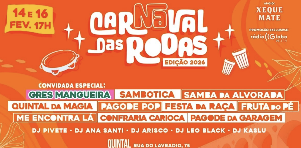 CARNAVAL DAS RODAS 26 - GRES Mangueira + 9 Rodas de Samba