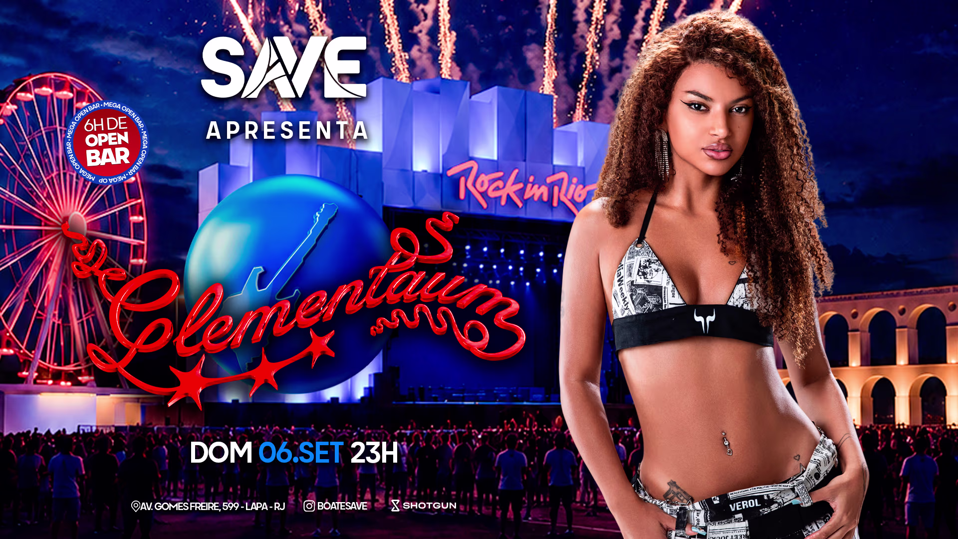 Save Com Clementaum | Especial Rock In Rio | Open Bar